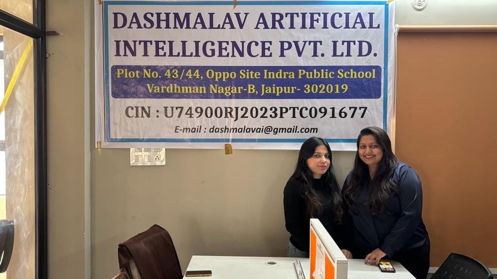 Founders of Dashmalav AI- Chitrangda Shekhawat and Muskan Mandiwal